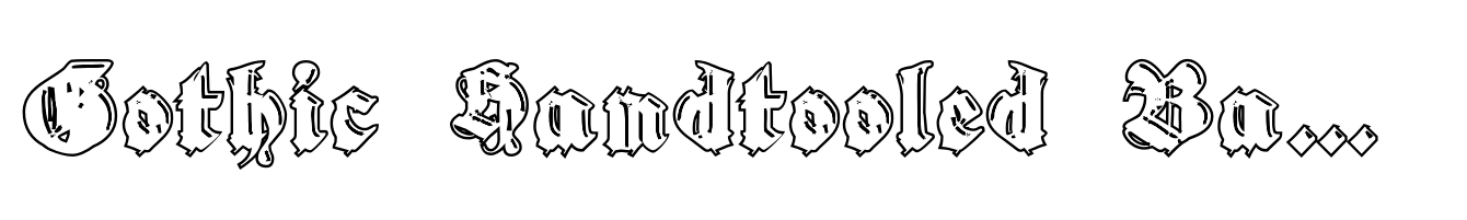 Gothic Handtooled Bastarda Outline